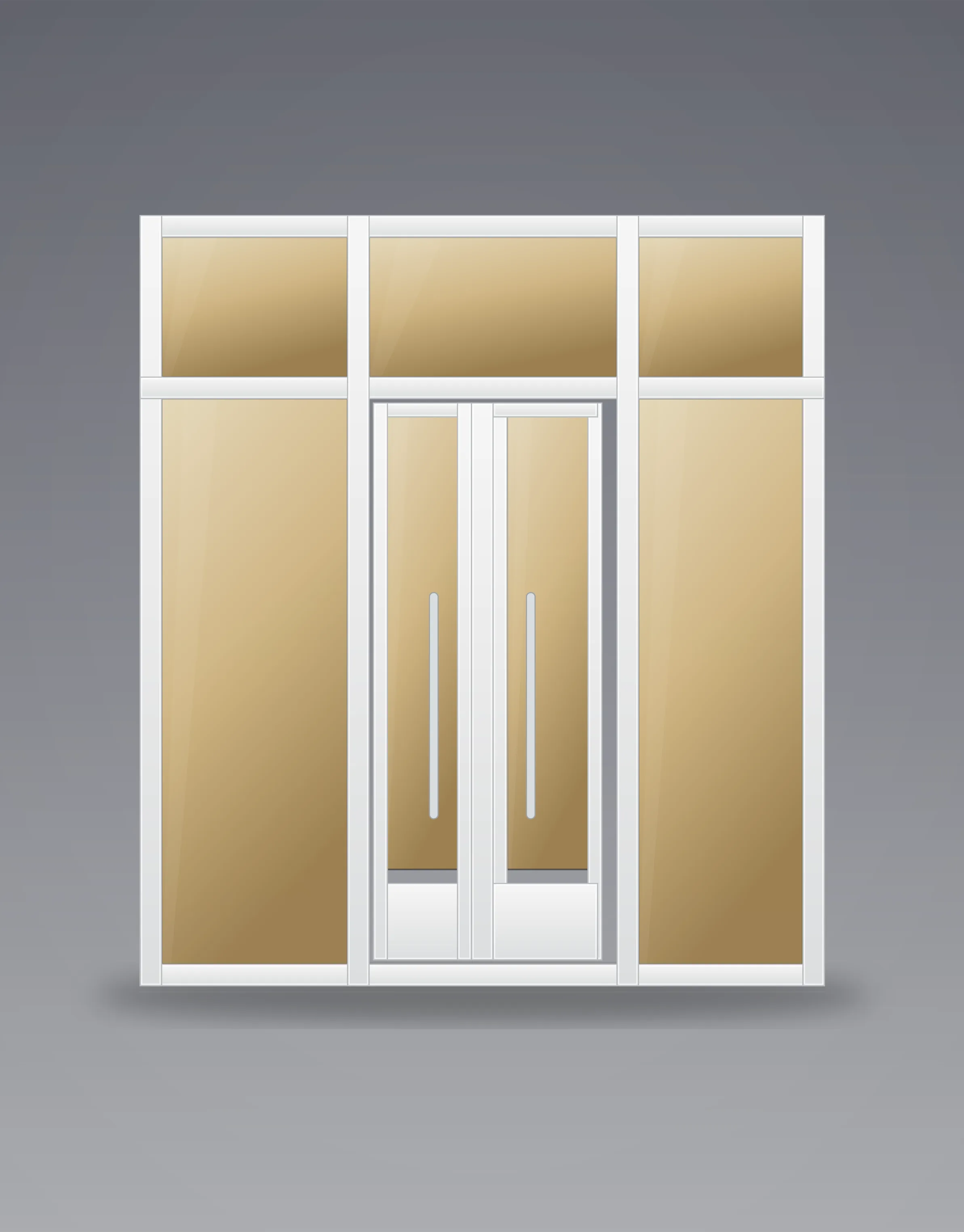 Commercial Storefront — lit